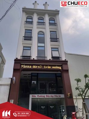 Tòa nhà văn phòng - nhà hàng sử dụng nhôm SJC Chueco